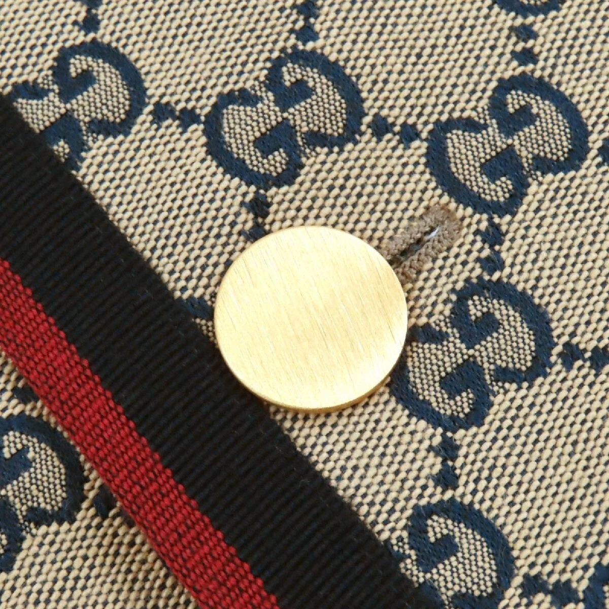 GUCCI Escatology GG Giacca Monopetto Tela Beige Navy Rosso 48 Italia