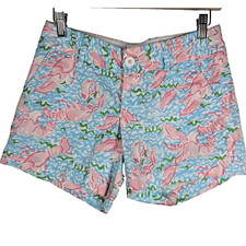 Lilly Pulitzer Callahan Short in Lobstah Roll Size 0 100 Cotton Blue Pink Prep