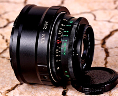Industar 50-2 3,5/50mm Soviet lens Bokeh portrait Lens DSL M42 -Sony Nex