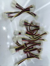 Lot 17 20cm IDE 4 PIN Molex Male Power to 2x Female Y Splitter Extension Cable