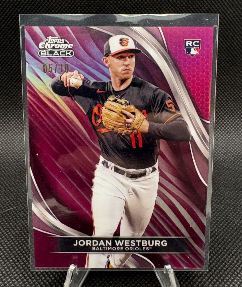 2024 Topps Chrome Black Jordan Westburg Rookie Card Magenta 05/10 #76