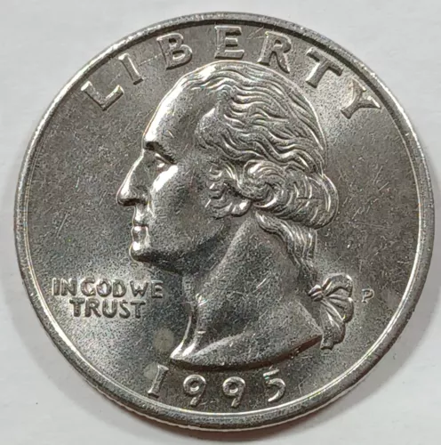 1995 P Washington Quarter Wounded Eagle Die Break Crack MS Quality You Grade