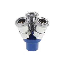 1/4" BSPT Female 3 Way Air Hose Quick Coupler Socket Connector Pneumatic