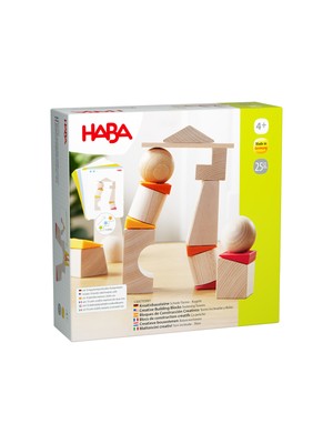 HABA Spiel 3D-Legespiel Schiefe Türme - Kugeln Holz Spielzeug Lernen Kreativität