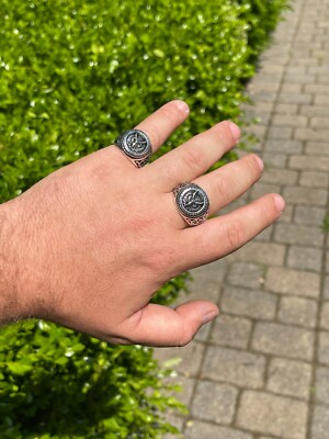 Real 925 Sterling Silver Mens Plain Owl Ring - Symbol Of Wisdom