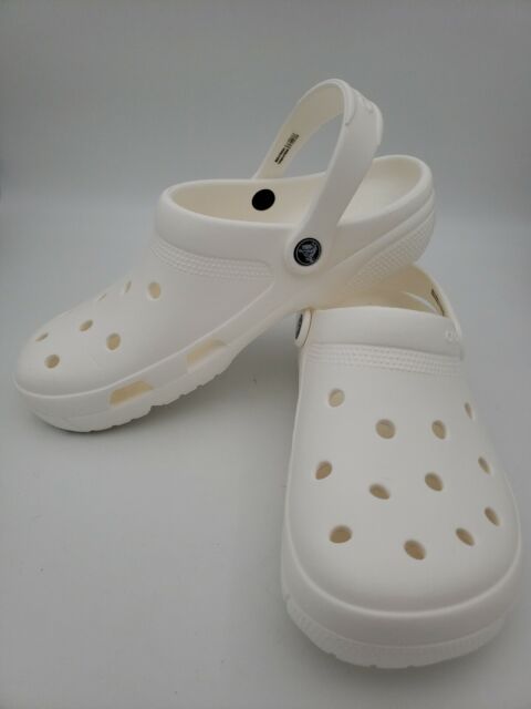 Crocs Classic Coast Clog White Womens 11 Mens 9 Nursing Comfort Shoes ...