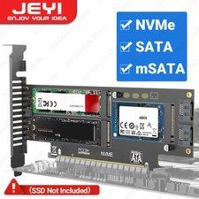 JEYI 3 in 1 M.2 NVMe, M.2 SATA and mSATA SSD ...