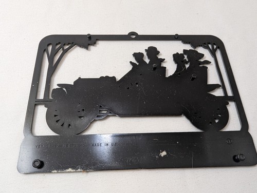 Vintage VERNON CO. OHIO Mobil Gas Advertising Silhouettes Wall Plaque Fresno CA - Picture 3 of 3