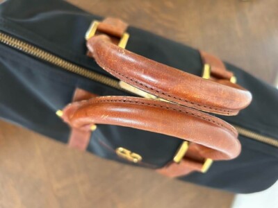 Valentino Garavani Sport Boston Bag Embossed Crocodile Leather