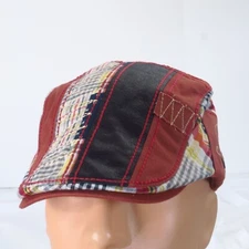 Fashion Style Juan Jamont Canvas Patchwork Plaid Flat Cap Hat Newsboy Cabbie