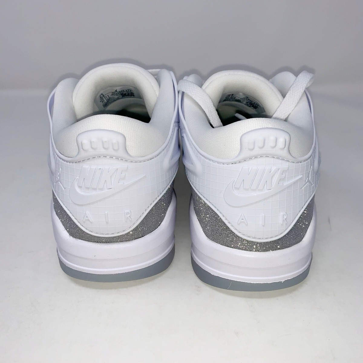 Size 12 - Air Jordan 4 RM White Silver Glitter W for sale online