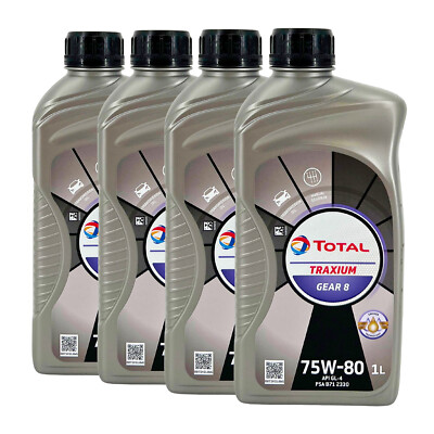 TOTAL Traxium Gear 8 SAE 75W-80 Getriebeöl PSA B 71 2330, 4x1 Liter