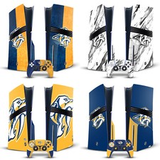 NHL NASHVILLE PREDATORS VINYL SKIN DECAL FOR SONY PS5 PRO DISC EDITION BUNDLE