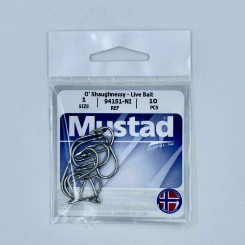 Mustad O'Shaughnessy Live Bait 94151-NI You Pick Size - Picture 1 of 9