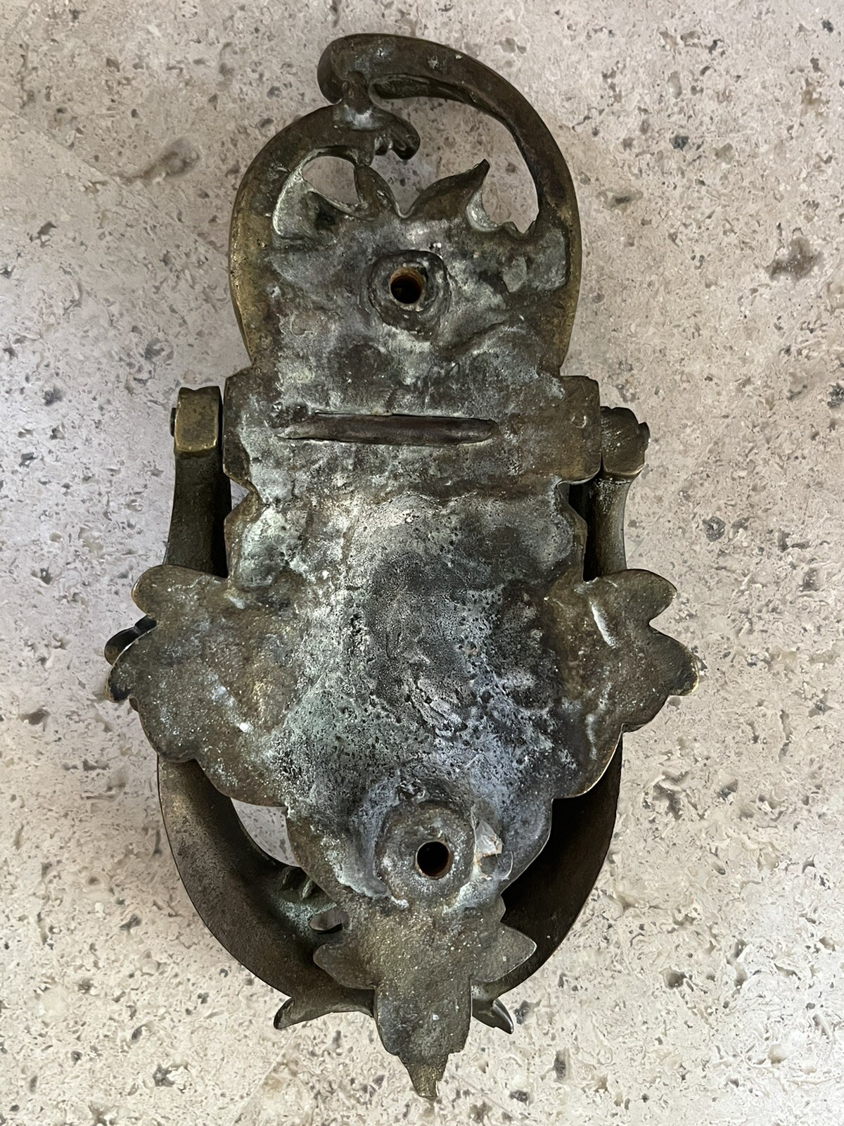 LARGE ANTIQUE c.1898 ART NOUVEAU NEW ORLEANS ARCHITECTURAL SALVAGE DOORKNOCKER