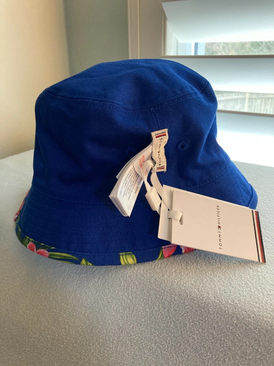 loto oveja Empuje hacia abajo NWT Tommy Hilfiger Toddler Bucket Hat REVERSIBLE Size L-XL Tropical  Print/Navy | eBay