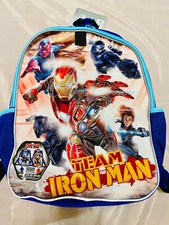 Disney Store Marvel Civil War Team Ironman Captain America REVERSIBLE Backpacks