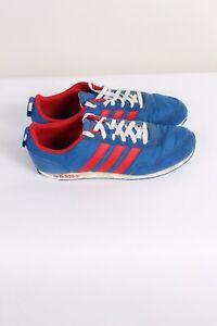 VINTAGE Adidas NEO strisce in esecuzione Scarpe da ginnastica Three RETRO  TG UK 7.5 BLU-S365 | eBay