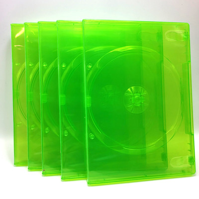 5x Xbox 360 Game Cases Boxes Replacements - Clear Green - Brand New