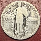 1927-S Standing Liberty Quarter. Free Shipping