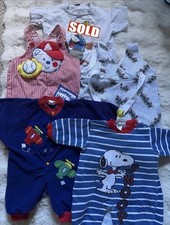 Vintage 80s-90s Baby Clothing Lot Unisex Boys Shirts Pants Read Description