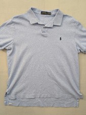 Polo Ralph Lauren Polo Shirt Men's Xl Heather Blue Cotton Casual