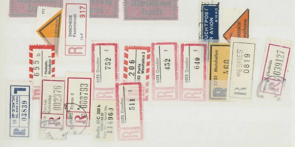 Album mit vielen R-Briefen Bund Dauerserien Einheiten Blumen Eilbrief R-Zettel - Bild 3 von 4