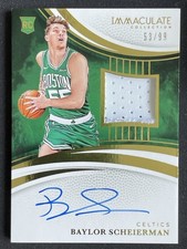 Baylor Scheierman 2024-25 Immaculate Collection Rookie Patch Auto RC /99 #115