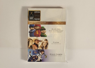 Alvin and the Chipmunks/Flicka/Space Chimps(DVD, 2010, Canadian) Triple Feature