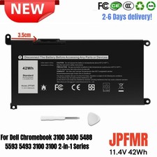 JPFMR Battery For Dell Chromebook 3100/ 3100 2-in-1/3400 5488 5593 5493 Series