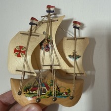 Handmade Ship Souvenir 4 Inches Tall