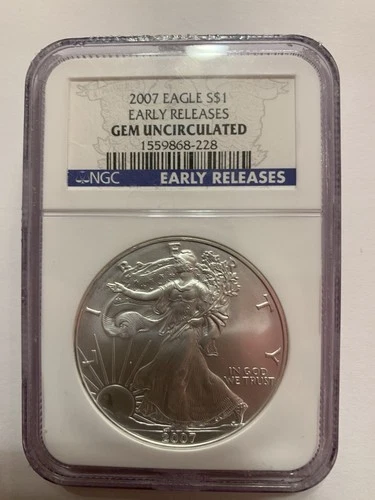 2007 Silver Eagle S $1 Early Releases Gem Uncirculated NGC