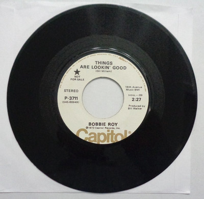Bobby Roy: Things Are Looking Good 1973 Capitol P-3711 Hollywood Promo Press VG+
