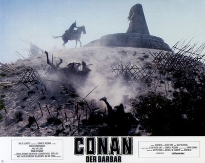 Conan der Barbar ORIGINAL Aushangfoto Arnold Schwarzenegger / James Earl Jones