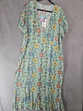 NWT RHODE X TARGET Zinnia Floral Green Short Sleeve Midi Dress Size Plus 24 