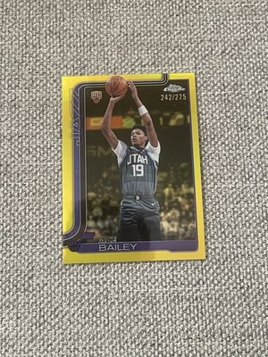 2025-26 Topps Chrome - Ace Bailey #255 Yellow Refractor /275 (RC)