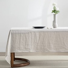 100 Pure Linen Rectangle Tablecloths 108" x 60" Rectangular Natural Linen