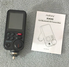 Nulaxy KM30 Bluetooth FM Car Transmitter Hands-Free LCD Charging, Black