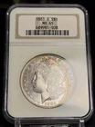 1881-S - Morgan Dollar - $1 - OG NGC Holder - MS65 - Rainbow Crescent Toned 🌈