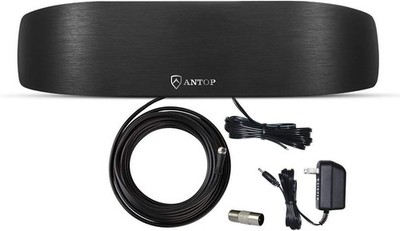 Antop High Gain Indoor Radio Antenna, Multi-Directional Amplified AM FM Anten...