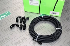 Radium Engineering -6 AN Universal DIY PTFE Hose Kit 14.75ft w/ Hose Ends Black