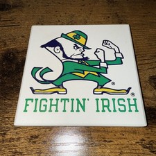 University Of Notre Dame Fighting Irish 1 Coaster and 1 Coaster Holder Go Irish 
