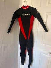 O Neill Reactor 3/2 black and red wetsuit size 6