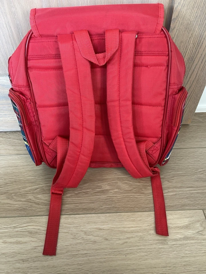 Mickey Mouse Backpack Vintage Royal Tartan Plaid Walt Disney Rare Bag 80’s 90’s - Image 3 of 4