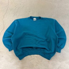 1990s vintage teal blank tultex blank crewneck sweatshirt