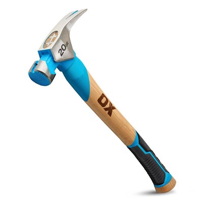 Pro 20 oz. Milled Face Framing Hammer : Curved Hickory Handle w/ TPR Grip