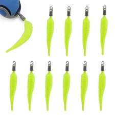 BOXOB 10pcs Cat Ball Replacement Tails, Kitten Wand Toy Worm Refills yellow