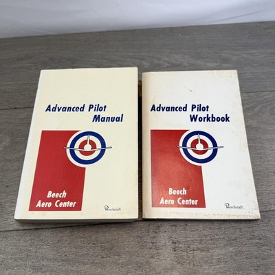Vintage 1974 Advanced Pilot Manual & Workbook Beechcraft Jeppesen 2-Book Set