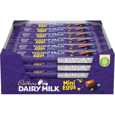 Cadbury Dairy Milk Mini Eggs Chocolate Bars 24 Pack 912g Made in Canada