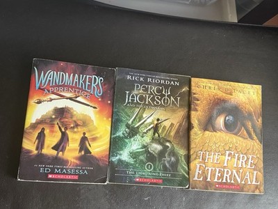 Bundle Of Books: Percy Jackson, The Fire Eternal, Wand makers Apprentice